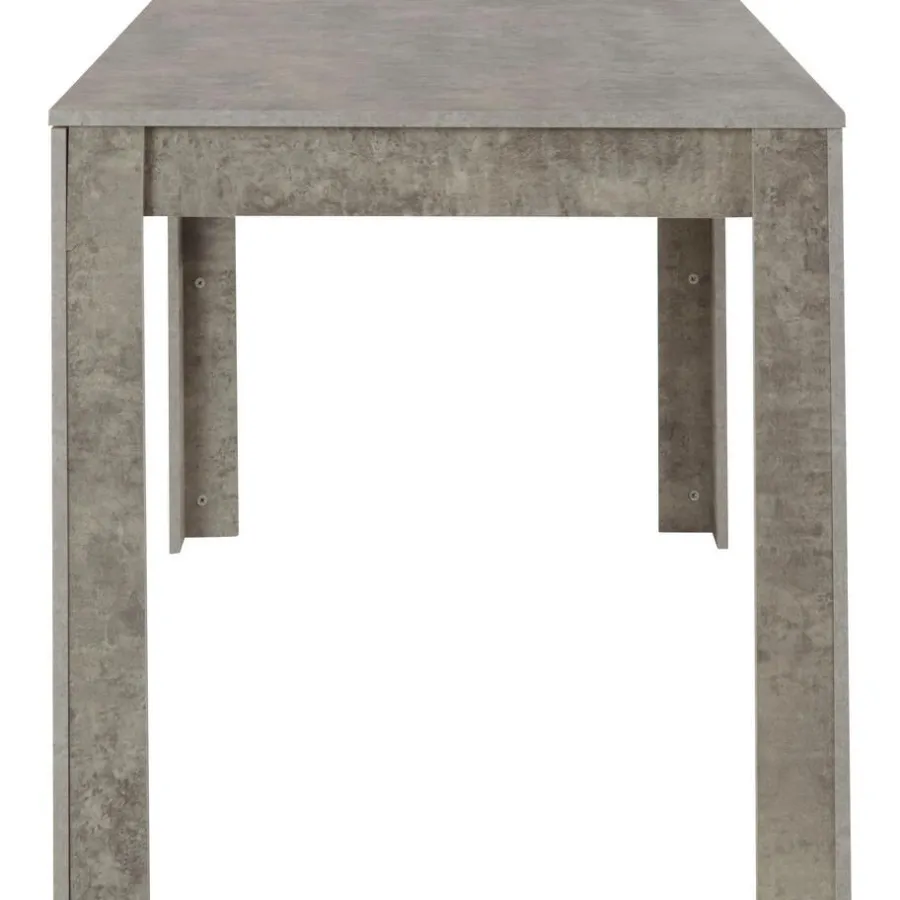 Rechthoekige Eettafels-Loft24 Lynn - Eettafel 120x80 cm 6 personen in MDF beton