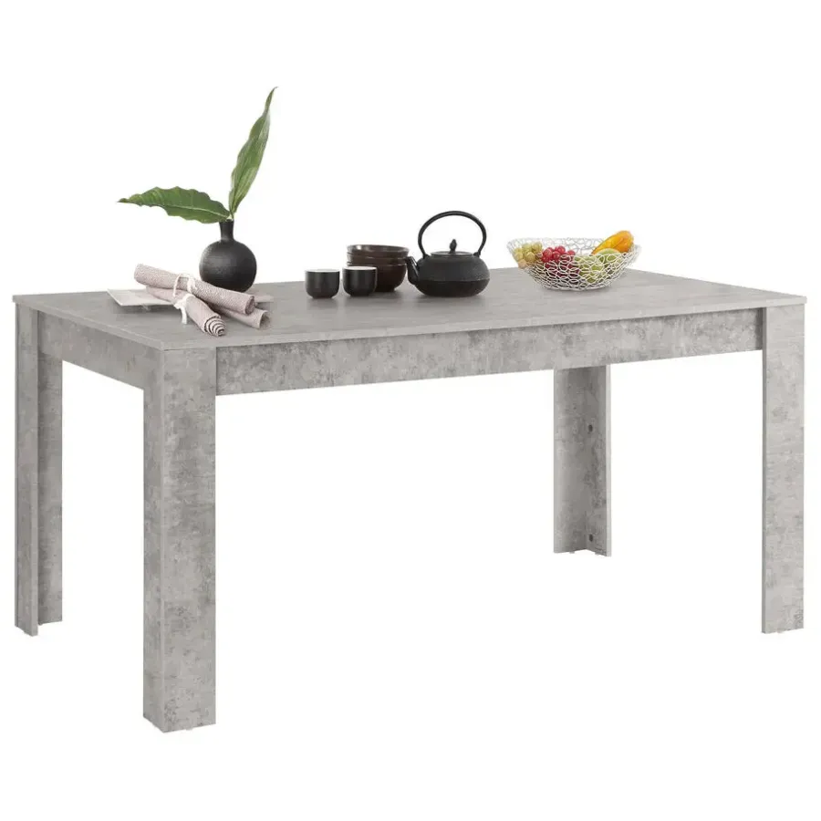 Loft24 Lynn - Eettafel 160x90 cm voor 8 in MDF beton