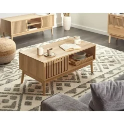 Salontafels-Leen Bakker LYNWOOD - Salontafel - Lichthout - MDF