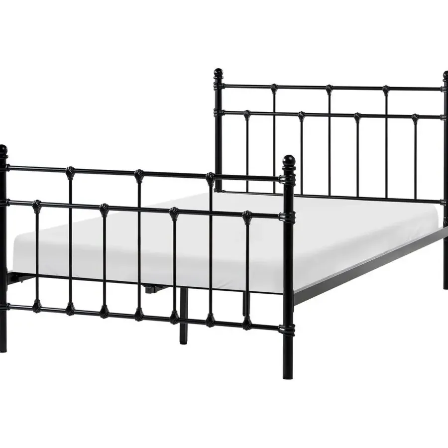 Leen Bakker LYNX - Tweepersoonsbed - Zwart - 120 x 200 cm - Metaal