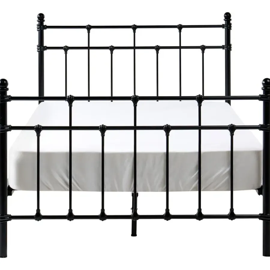 Leen Bakker LYNX - Tweepersoonsbed - Zwart - 120 x 200 cm - Metaal