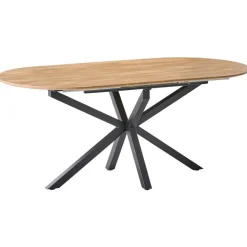 Leen Bakker MACQUARIE - Eettafel uitschuifbaar - Bruin - 140/180 x 90 cm - MDF