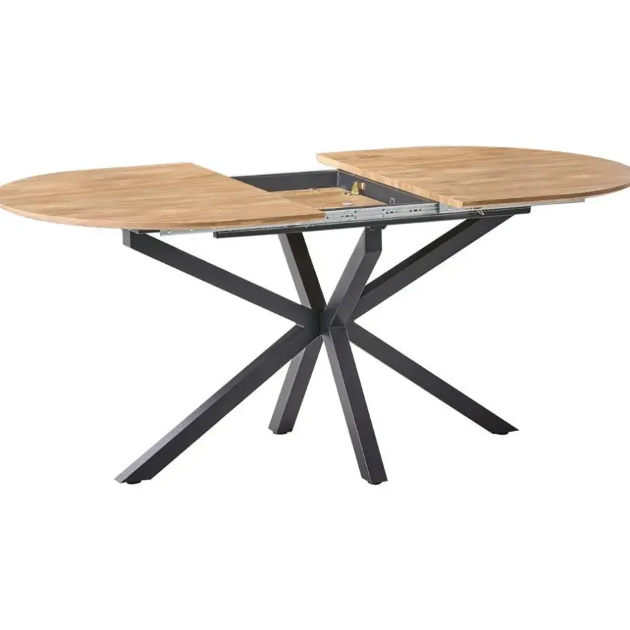 Leen Bakker MACQUARIE - Eettafel uitschuifbaar - Bruin - 140/180 x 90 cm - MDF