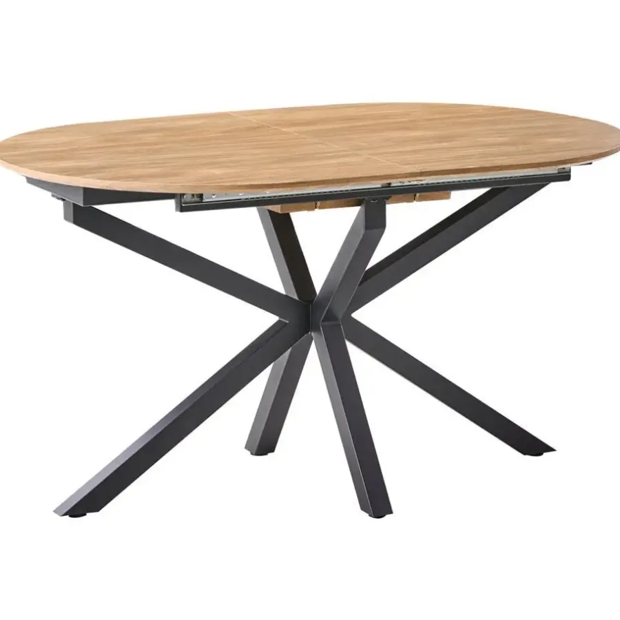 Leen Bakker MACQUARIE - Eettafel uitschuifbaar - Bruin - 140/180 x 90 cm - MDF