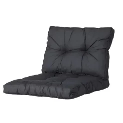 Loungekussens-Madison - Florance Rugkussen Basic black - Ca. 43x60 cm - Set van 2