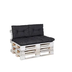 Loungekussens-Madison - Florance Rugkussen Basic black - Ca. 43x60 cm - Set van 2
