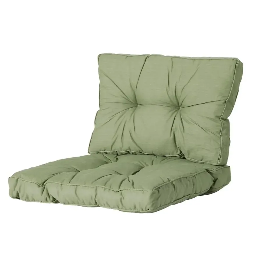 Loungekussens-Madison - Florance Rugkussen Basic green - Ca. 43x60 cm - Set van 2