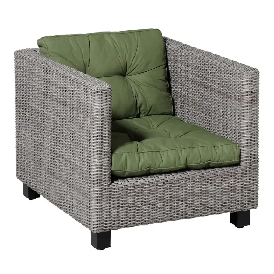 Loungekussens-Madison - Florance Rugkussen Basic green - Ca. 43x60 cm - Set van 2
