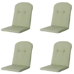 Madison - Kuipstoelkussen Hoge Rug Panama sage - Ca. 96x45 cm - Set van 4