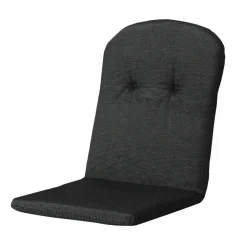 Tuinstoelkussens-Madison - Kuipstoelkussen Hoge Rug Rib black - Ca. 96x45 cm - Set van 4