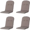 Tuinstoelkussens-Madison - Kuipstoelkussen Hoge Rug Panama taupe - Ca. 96x45 cm - Set van 4