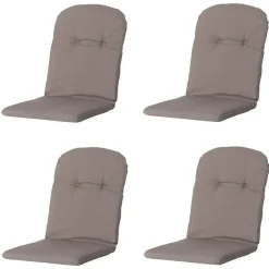 Tuinstoelkussens-Madison - Kuipstoelkussen Hoge Rug Panama taupe - Ca. 96x45 cm - Set van 4