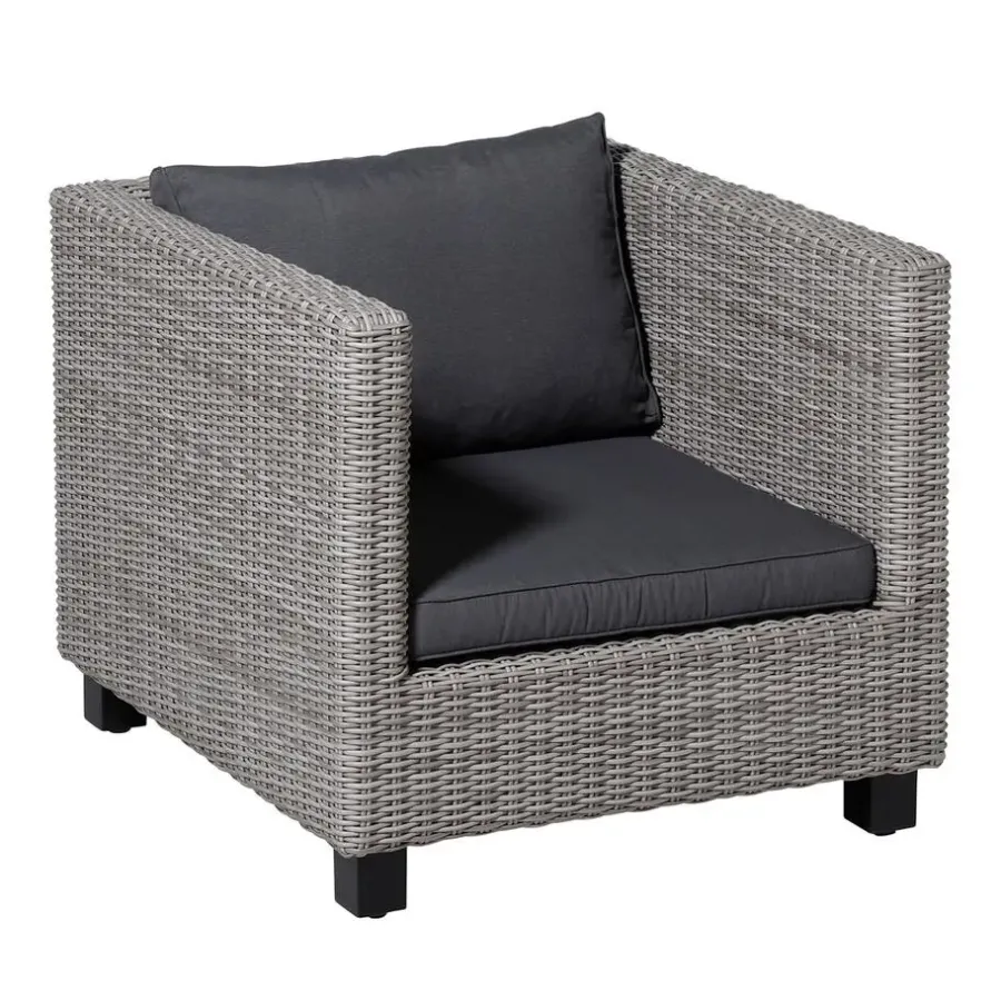 Loungekussens-Madison - Lounge Profi-Line Zitkussen Panama grey - Ca. 60x60 cm - Set van 2