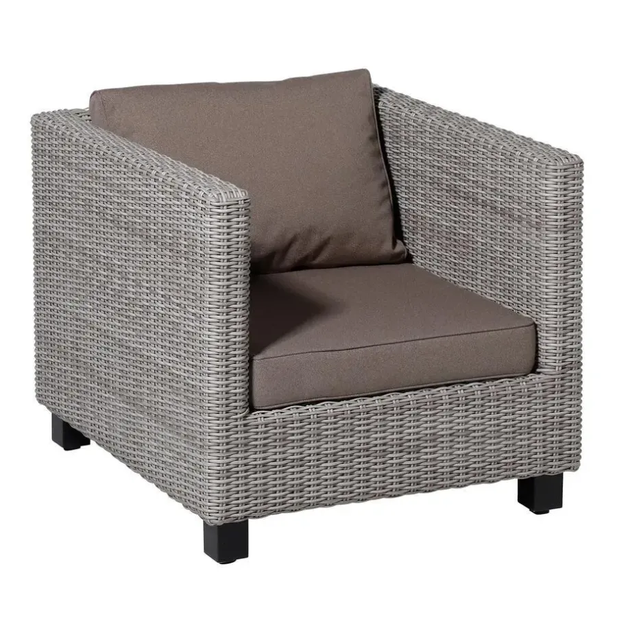 Loungekussens-Madison - Lounge Profi-Line Zitkussen Manchester taupe - 60x60 cm - Set van 2