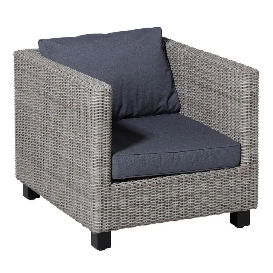 Loungekussens-Madison - Lounge Profi-Line Manchester denim grey - Ca. 40x60 cm - Set van 2
