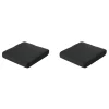 Loungekussens-Madison - Lounge Profi-Line Zitkussen Rib black - Ca. 60x60 cm - Set van 2