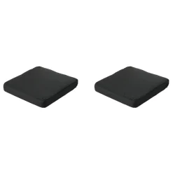 Loungekussens-Madison - Lounge Profi-Line Zitkussen Rib black - Ca. 60x60 cm - Set van 2