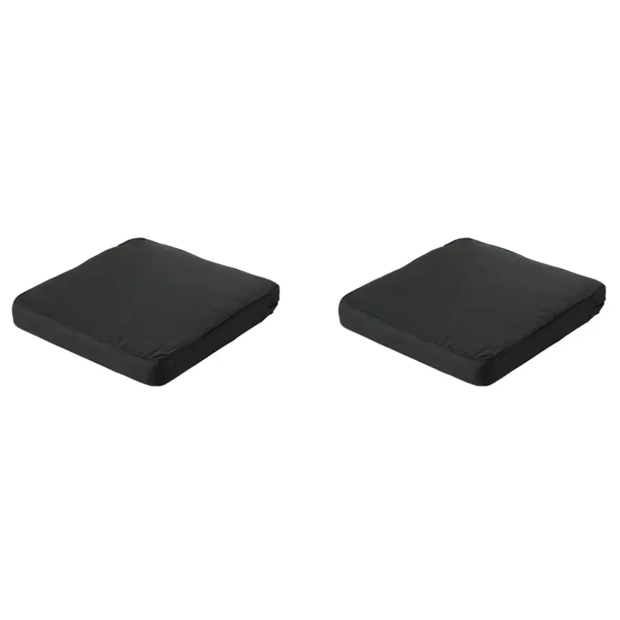 Loungekussens-Madison - Lounge Profi-Line Zitkussen Rib black - Ca. 60x60 cm - Set van 2