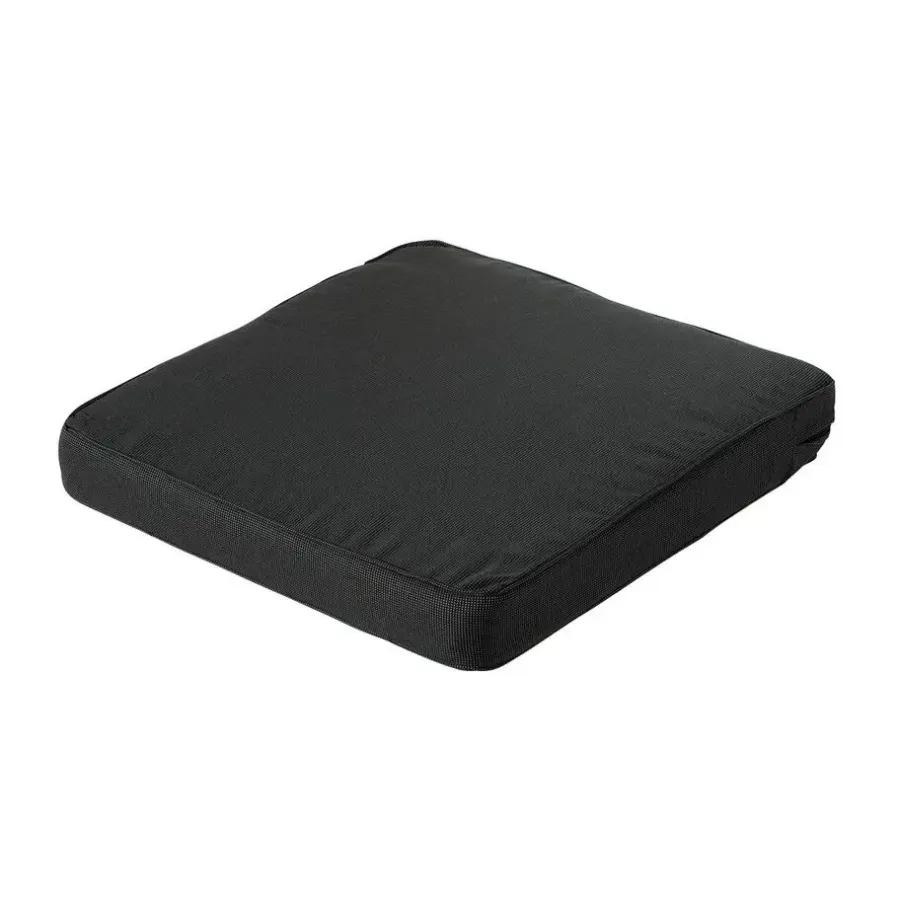 Loungekussens-Madison - Lounge Profi-Line Zitkussen Rib black - Ca. 60x60 cm - Set van 2