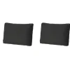 Madison - Lounge Rugkussen Rib black - Ca. 40x60 cm - Set van 2