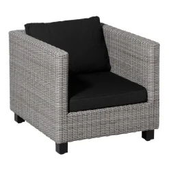 Madison - Lounge Rugkussen Rib black - Ca. 40x60 cm - Set van 2