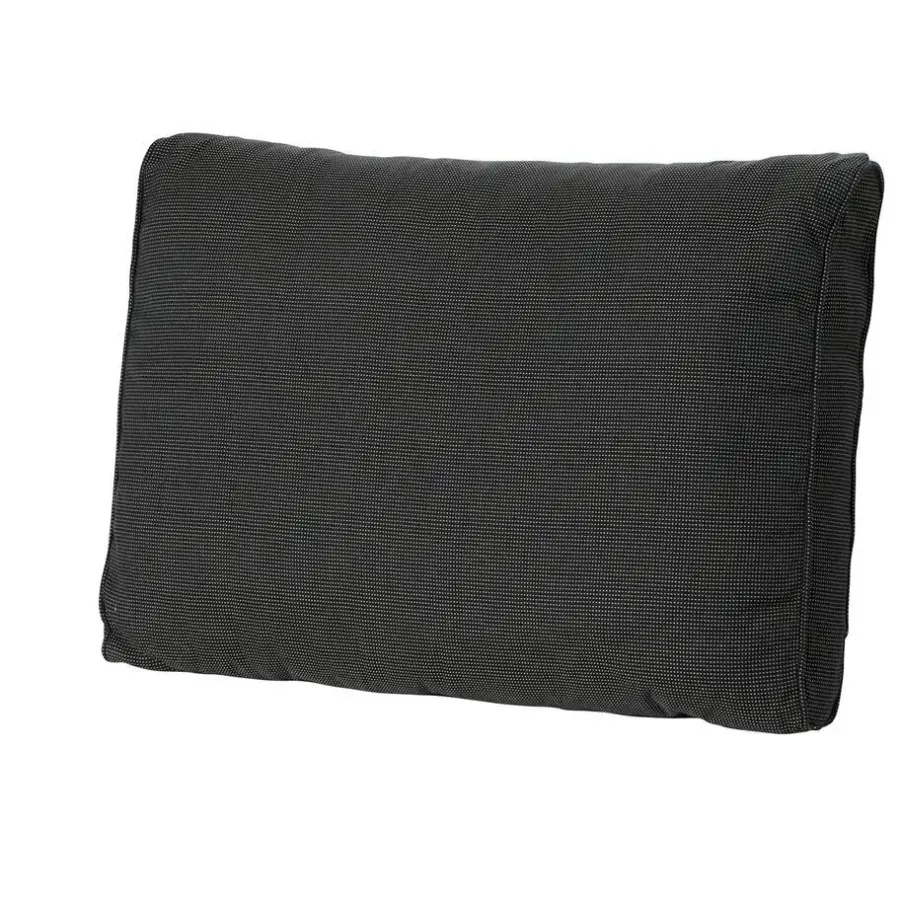 Loungekussens-Madison - Lounge Rugkussen Rib black - Ca. 43x73 cm - Set van 2