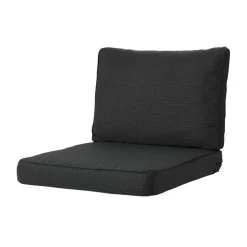 Loungekussens-Madison - Lounge Rugkussen Rib black - Ca. 43x73 cm - Set van 2