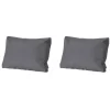Loungekussens-Madison - Lounge Rugkussen Panama grey - Ca. 40x60 cm - Set van 2