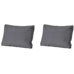 Loungekussens-Madison - Lounge Rugkussen Panama grey - Ca. 40x60 cm - Set van 2