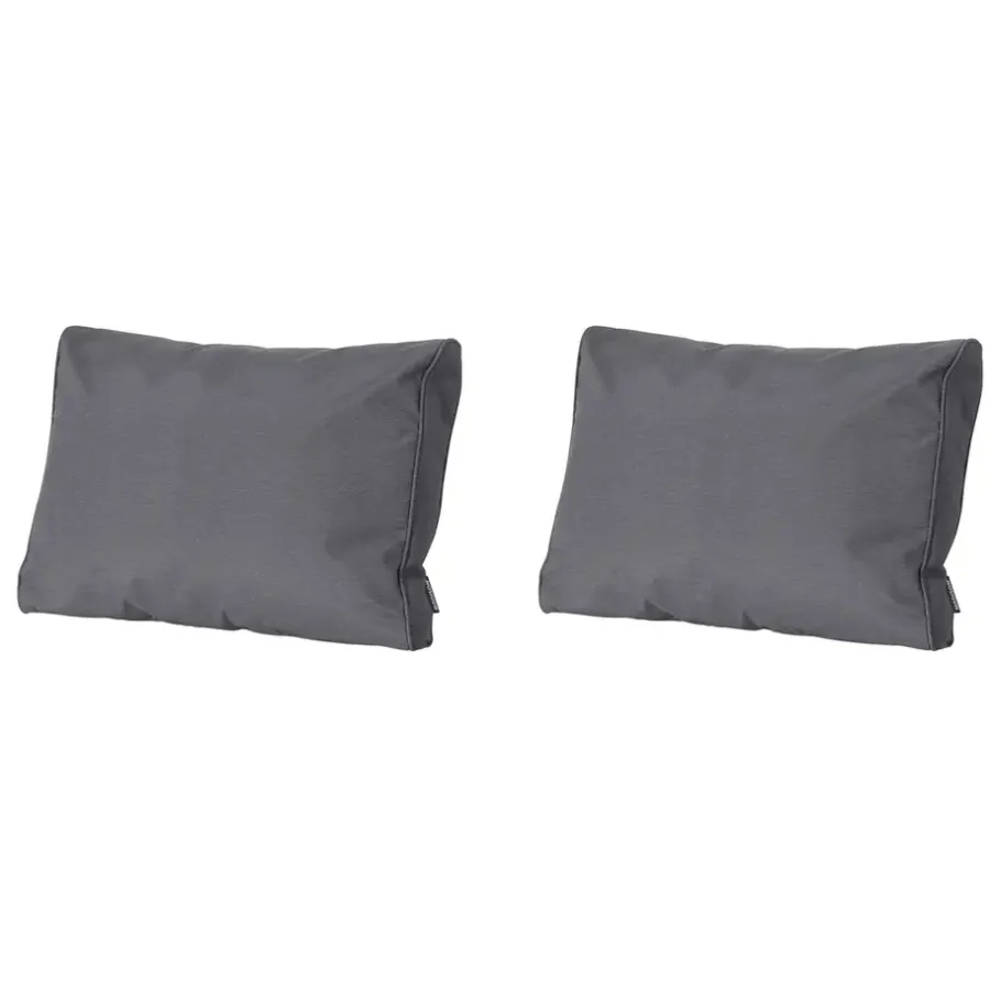 Loungekussens-Madison - Lounge Rugkussen Panama grey - Ca. 40x60 cm - Set van 2