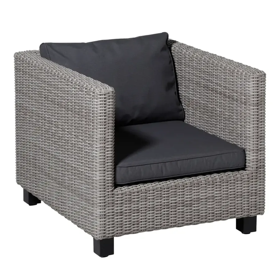 Loungekussens-Madison - Lounge Rugkussen Panama grey - Ca. 40x60 cm - Set van 2