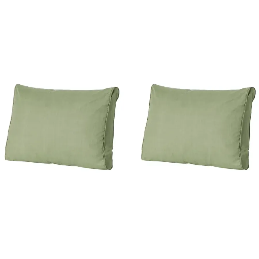 Madison - Lounge Rugkussen Basic green - Ca. 43x73 cm - Set van 2