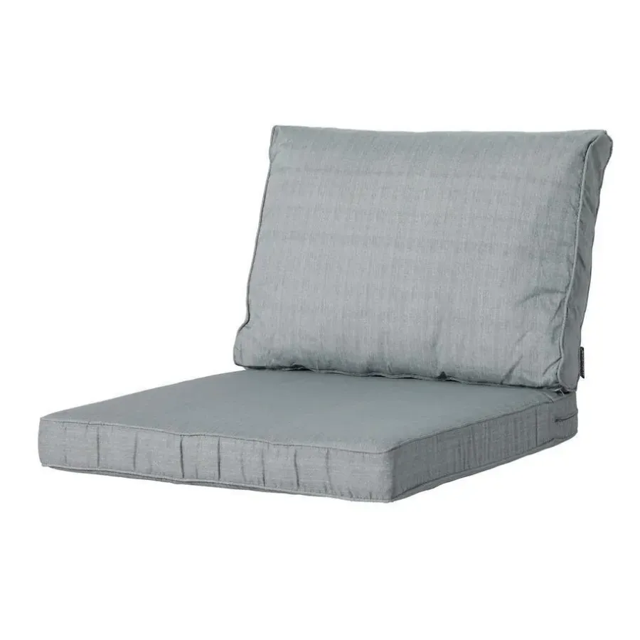 Madison - Lounge Rugkussen Basic grey - Ca. 40x60 cm - Set van 2