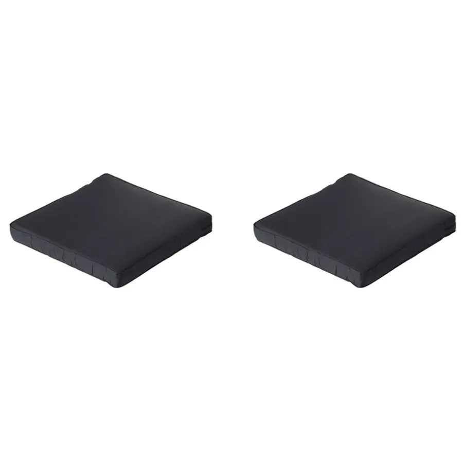 Loungekussens-Madison - Lounge Zitkussen Basic black - Ca. 60x60 cm - Set van 2