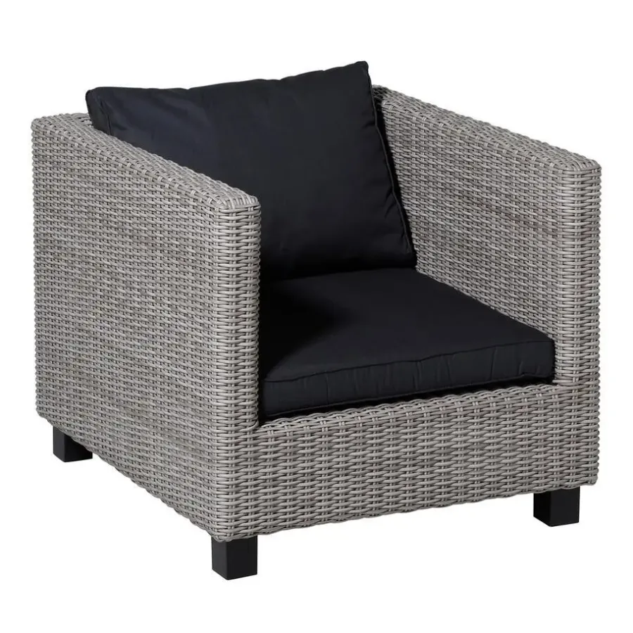 Loungekussens-Madison - Lounge Zitkussen Basic black - Ca. 60x60 cm - Set van 2