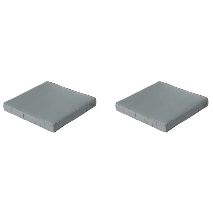 Loungekussens-Madison - Lounge Zitkussen Basic grey - Ca. 73x73 cm - Set van 2