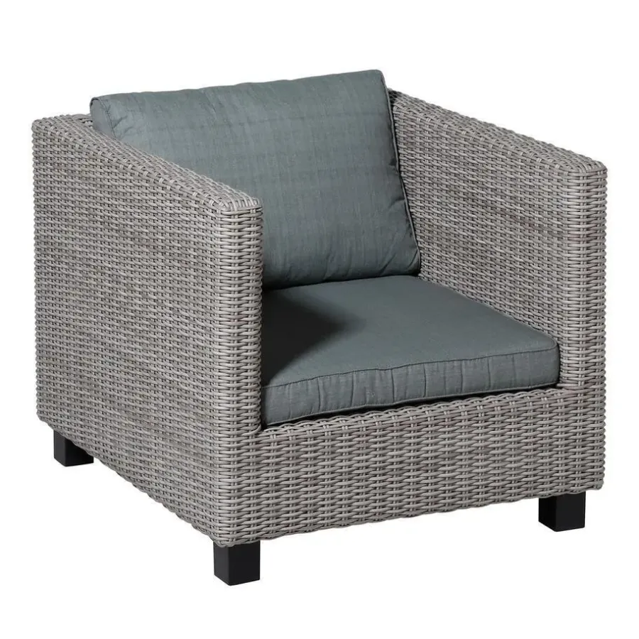 Loungekussens-Madison - Lounge Zitkussen Basic grey - Ca. 73x73 cm - Set van 2