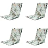 Tuinstoelkussens-Madison - Stapelstoelkussen Grasse green - Ca. 97x49 cm - Set van 4