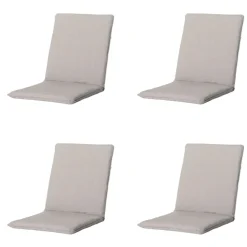Tuinstoelkussens-Madison - Stapelstoelkussen Napels taupe - Ca. 97x49 cm - Set van 4
