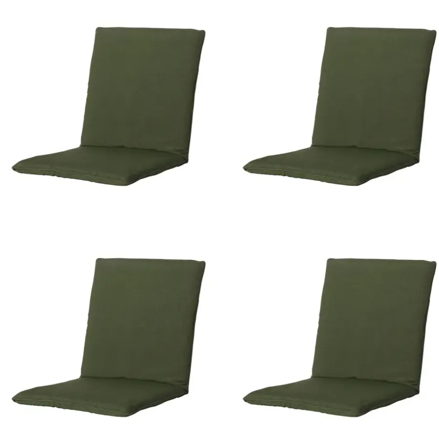 Tuinstoelkussens-Madison - Stapelstoelkussen Panama green - Ca. 97x49 cm - Set van 4