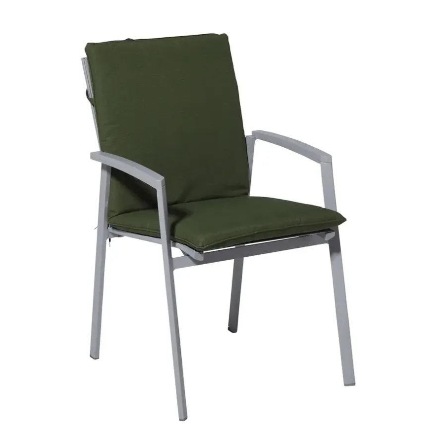 Tuinstoelkussens-Madison - Stapelstoelkussen Panama green - Ca. 97x49 cm - Set van 4
