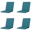 Madison - Stapelstoelkussen Panama sea blue - Ca. 97x49 cm - Set van 4