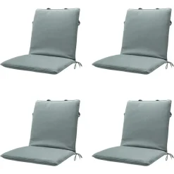 Tuinstoelkussens-Madison - Stapelstoelkussen Silver canvas eco+ - Ca. 97x49 cm - Set van 4