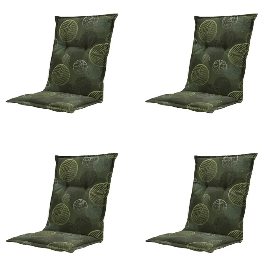 Madison - Tuinkussen Circle green - Ca. 105x50 cm - Set van 4