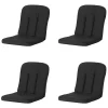 Tuinstoelkussens-Madison - Tuinkussen Classic Hermitage Rib black - Ca. 94x48 cm - Set van 4