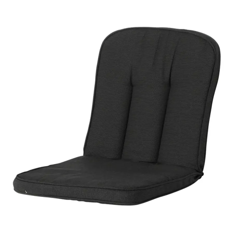 Tuinstoelkussens-Madison - Tuinkussen Classic Hermitage Rib black - Ca. 94x48 cm - Set van 4