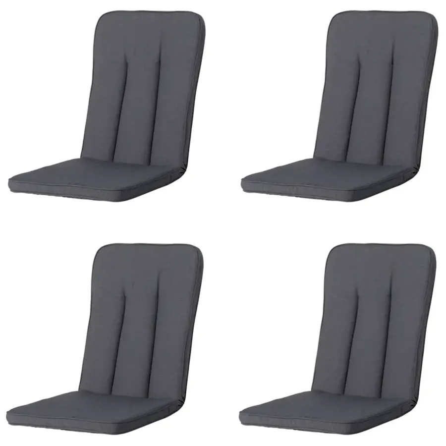 Tuinstoelkussens-Madison - Tuinkussen Exelsior Panama grey - Ca. 110x48 cm - Set van 4