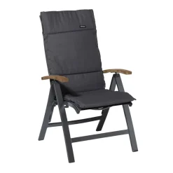Tuinstoelkussens-Madison - Tuinkussen Fiber Deluxe Panama grey - Ca. 125x50 cm - Set van 4