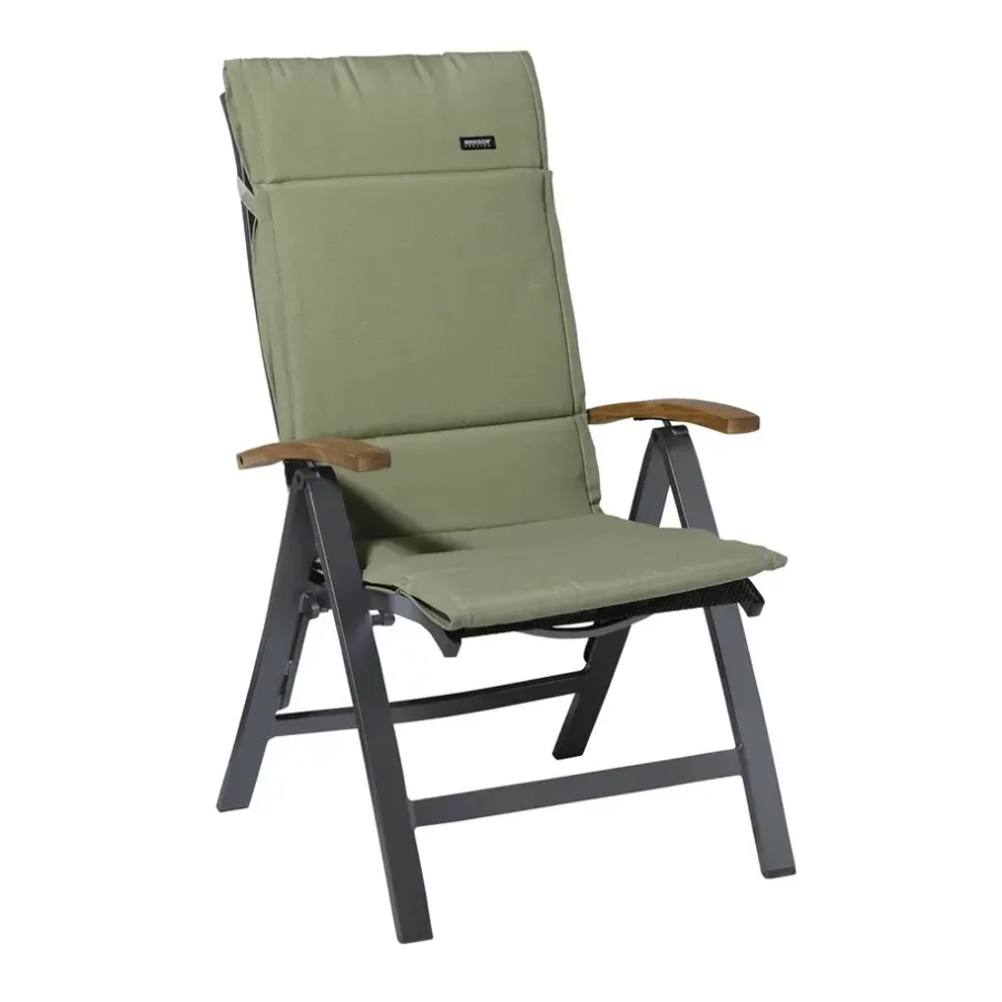 Madison - Tuinkussen Fiber Deluxe Panama sage - Ca. 125x50 cm - Set van 4