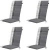 Madison - Tuinkussen garden grey - Ca. 120x50 cm - Set van 4